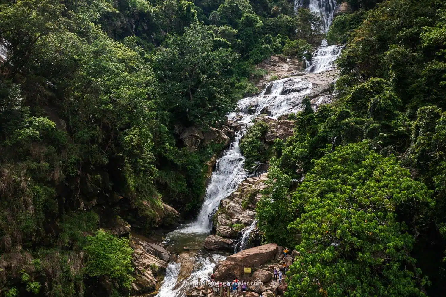 Cascading water of Ravana Falls